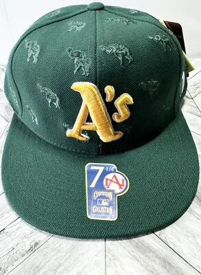 Oakland Athletics A's Hat Fitted Mens 7 1/4 Green Baseball American Needle - Image 1 of 4