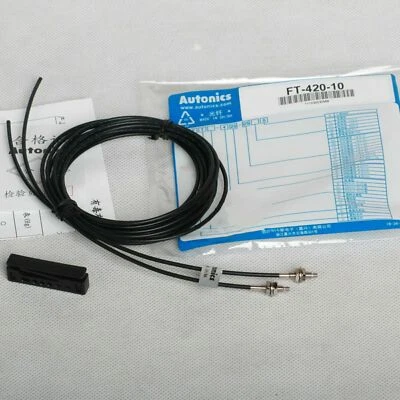New AUTONICS FT-420-10 Cable Fiber Optic Diffuse Reflective 6mm  - Image 1 of 3