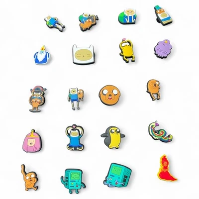 MARKENLOS 20er Set Crocs Stecker Adventure Time Style Schuh Deko Clip Zubehör Jibbitz Pins
