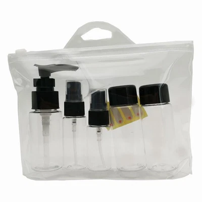  7 Pcs Vide Voyage Bouteilles Flacon Pompe Contenants Liquide Shampoing - Photo 1/4