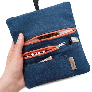 Porta Tabacco Cartine E Filtri Idrorepellente Cucito a Mano - Astuccio Portataba - Foto 1 di 12
