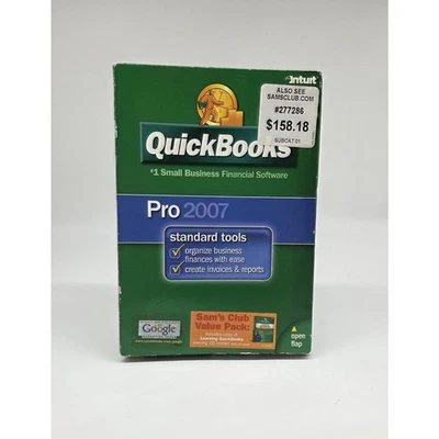 NIOB Intuit Quickbooks Pro 2007 Small Business Fin. Software Win 2000/XP/Vista - Image 1 of 4
