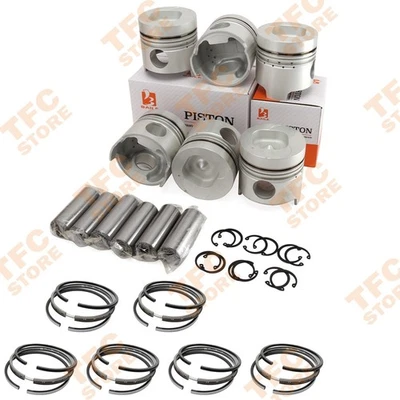 6ps Piston Kit & Piston Ring & Pin 102mm For Isuzu 6BD1 Engine STD - Image 1 of 4