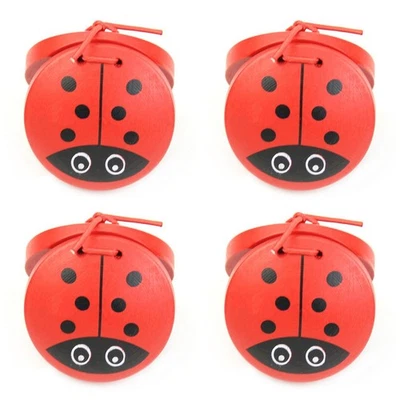 4 Stück Kind Kinder Cartoon  Kastagnetten Spielzeug Musikalisch Schlagz2120 - Bild 1 von 4