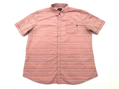 Marmot Short Sleeve Button Up Shirt Mens XXL Red Striped Outdoor Hiking Gorpcore - Image 1 of 4