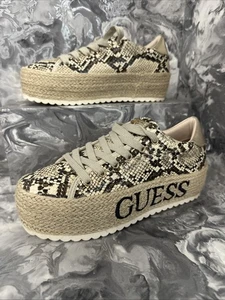 Guess Marilyn Ladies Cord Gold Trainers Size UK 4 EU 37 /REF364 - Picture 1 of 5