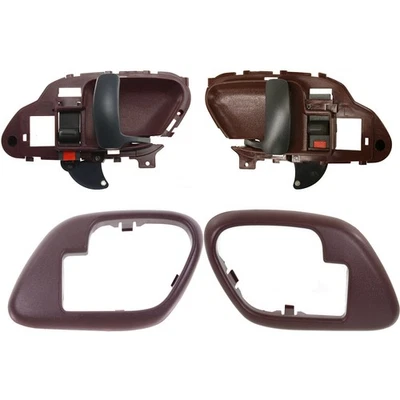 Front Interior Door Handle Kit For 1995-1999 Chevrolet GMC C1500 K1500 Red Bezel - Image 1 of 4
