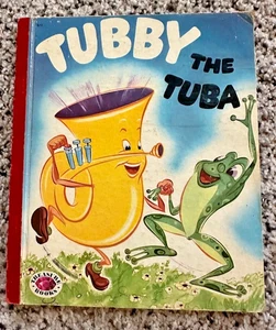 Vintage TREASURE Books TUBBY the TUBA childrens book 1954 by Paul Tripp - Foto 1 di 12
