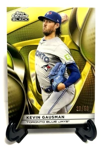 2025 Topps Chrome Black Kevin Gausman True Gold /50-Toronto Blue Jays - Foto 1 di 3