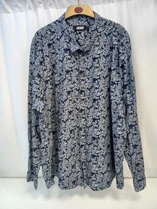 ❤️ Jacamo Blue Patterned Shirt Size XXXXL Vgc - Picture 1 of 4