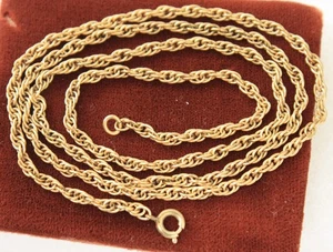 Vintage 12K Gold Field 3mm Chain Necklace 24" - Picture 1 of 7