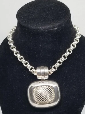 FA6900 Стерлинговая Корзина Espo Joseph Esposito Плетеный Стоковый Кулон. - Изображение 1 из 4