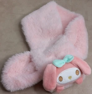 Sanrio Hello Kitty My Melody Pink Fluffy Scarf A236 - Picture 1 of 8