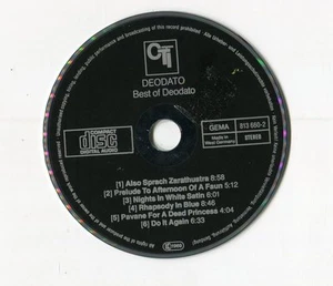 Deodato  cd  BEST OF DEODATO © 1986 CTI - black label - WEST GERMANY # 813 660-2 - Bild 1 von 3