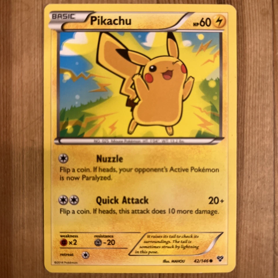 Pikachu 42/146 Pokemon TCG XY Base Set Common LP - Image 1 of 2