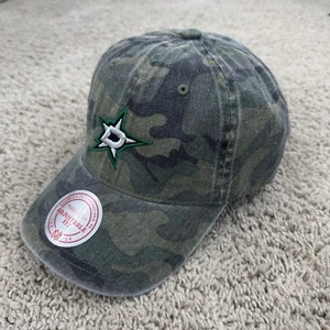 Dallas Stars Hat Mitchell & Ness Camo Team Logo Adjustable Strap NHL Dad Cap NWT - Picture 1 of 9