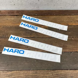 Old School BMX Haro Group 1 Decal Set Lot 4 OG 1980s Race Stickers 1987 Blue NOS - Picture 1 of 10