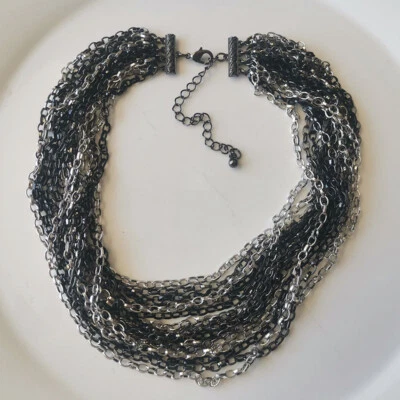 Nuevo Collar Multihilos 14"+3" Regalo Moda Mujeres Fiesta Joyería 2 Colores Elegidos Foto 1 de 4