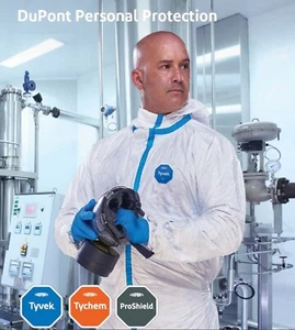 DUPONT TYVEK TYCHEM PROSHIELD  400 600 800 HAZMAT SUIT COVERALLS   ☣️☢️👍 - Picture 1 of 37