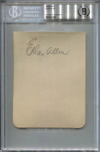 Ethan Allen Single signiert Beckett Brambed 1937 Album Seite St Louis Browns BAS GA - Bild 1 von 3