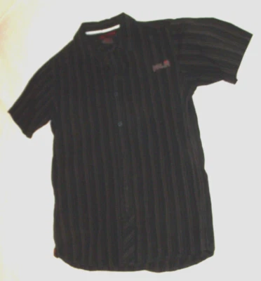 PreOwned Boy's Medium Hawk HK042820-05 Black/Color Striped Button Shirt Shrt Slv - Image 1 of 4