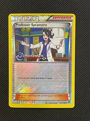 Pokemon Professor Sycamore Pokemon Professor Program Crosshatch Holo UNPLAYED - Image 1 of 2