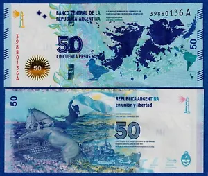 ARGENTINA 50 PESO (2015) P-362 UNC COMM. NOTE - Islas Malvinas (Falkland Island) - Bild 1 von 3