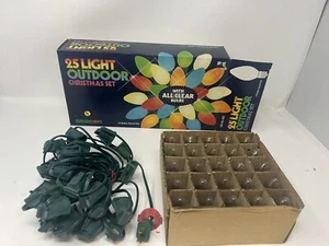 Beacon 25' String Lights Outdoor Christmas Set Clear Bulbs Vintage NEW Old Stock - Picture 1 of 5
