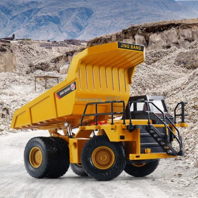 1/80 Dump Truck Construction Vehicle Model Diecast Metal Toys for Boys Yellow - Image 1 of 4