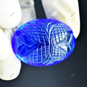 Piedras preciosas naturales 74,05 quilates topacio azul forma ovalada CERTIFICADAS - Imagen 1 de 9