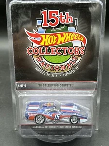 2015 Hot Wheels BLUE 76 GREENWOOD CORVETTE 15th Nationals Finale Car 00667/01200 - Picture 1 of 4