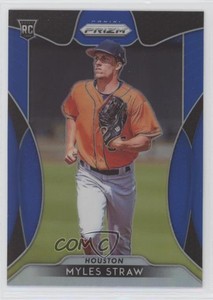 2019 Panini Prizm Blue Prizm Myles Straw #96 Rookie RC