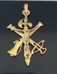LEGION ESPAÑOLA COLGANTE PLATA CHAPADA EN ORO - Bild 1 von 2