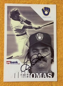 Gorman Thomas Milwaukee Brewers Autographed 5 x 7 Photo - Picture 1 of 2