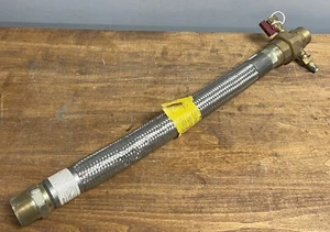1-1/2" x 24" Aqueous 400 Braided Stainless Steel Water Heater Hose 250PSIG 250F - Picture 1 of 16