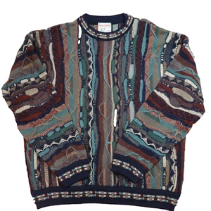 Pull vintage Meeroo Australia homme grand style COOGI tricot 3D laine épaisse - Photo 1/15