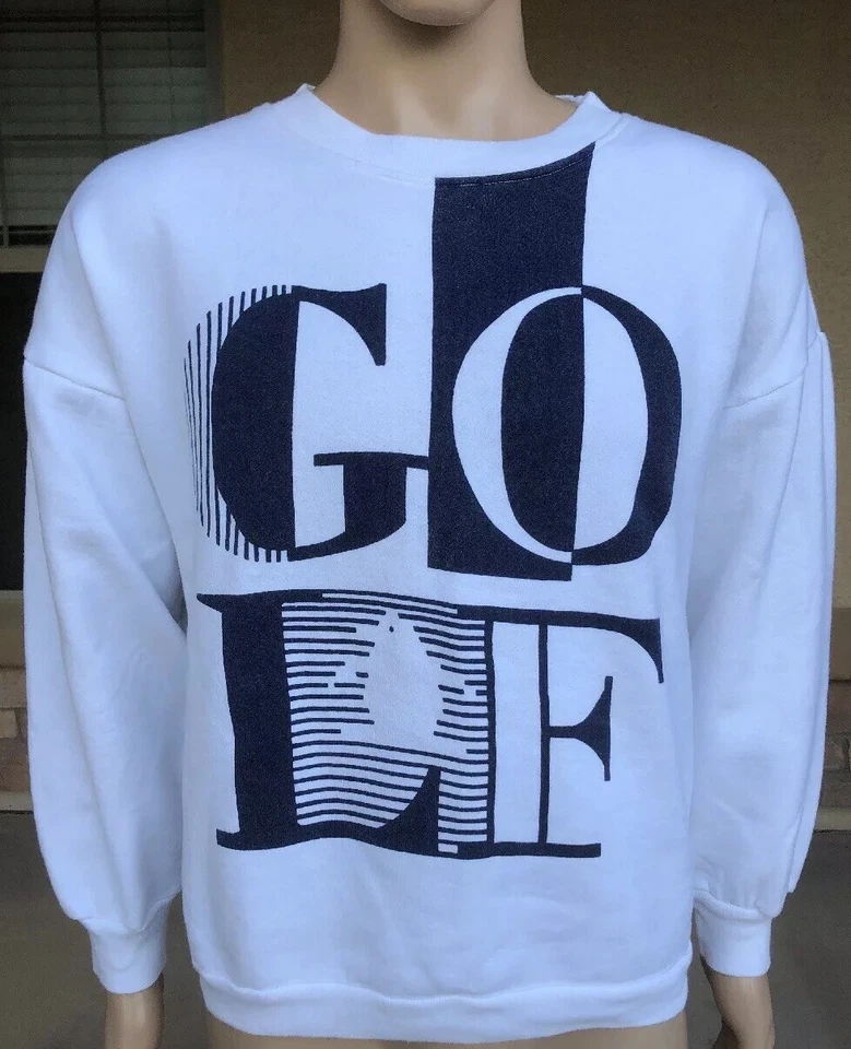 Vintage GOLF Crewneck Sweatshirt Grand Slam Size Large Retro White Soft - Image 1 of 4