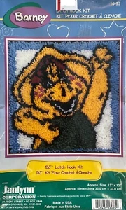 Vintage NOS: Janlynn Barney B.J. BJ 13"x13" Latch Hook kit 16-95 - Picture 1 of 1