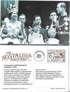 Postal Reina Isabel II Coronación Palacio de Buckingham 1953 QEII - Nostalgia - Imagen 1 de 3