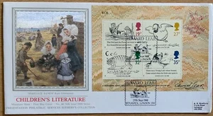 GB FDC P.P.S. SILK EDWARD LEAR MINISHEET STAMPEX HANDSTAMP - Picture 1 of 1