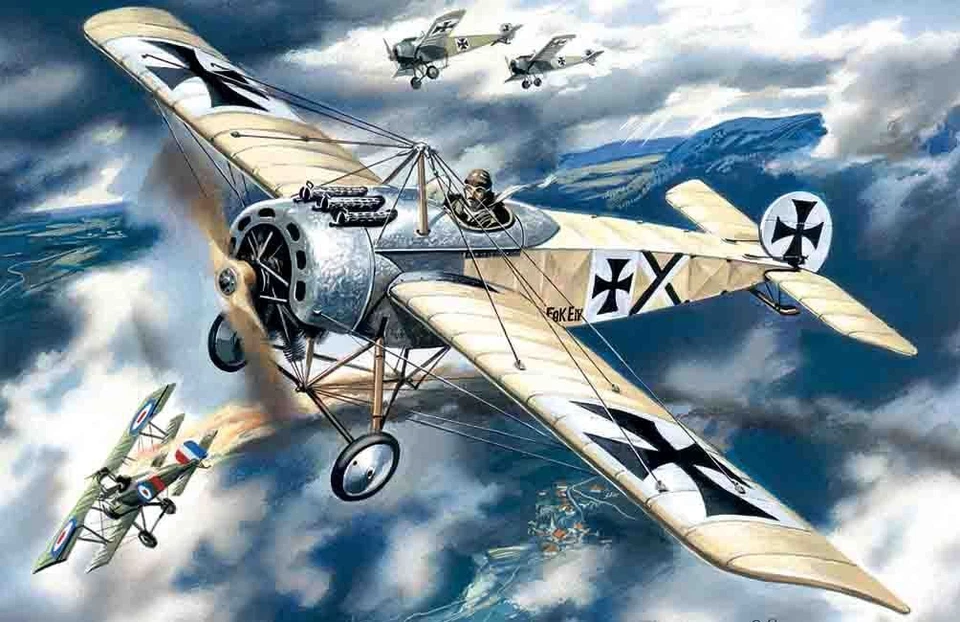 Icm - 1/72 Fokker E.iv WWI German Fighter