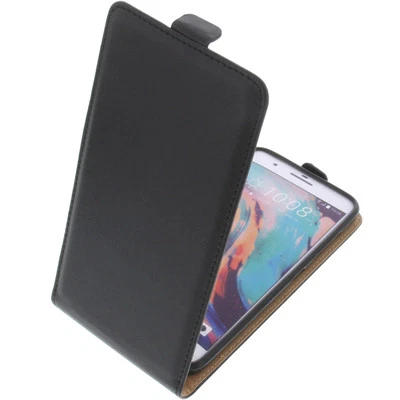Custodia per HTC E66/HTC One X10 Custodia Cellulare Modello Flip Nero - Immagine 1 di 4
