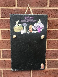 Gardening Pleasures - Slate Memo Board - Picture 1 of 1