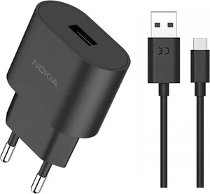 Nokia 2.0 AMP FC0100 EU 2 Pin Schnellladegerät mit Typ-C Kabel - Bild 1 von 4
