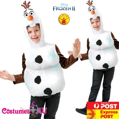 Disfraz de felpa Olaf acolchado Top niños Disney Frozen 2 cuento de hadas muñeco de nieve niño Foto 1 de 4