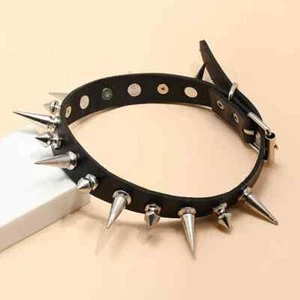 Stachel Leder Halsband Halskette Punk Rock Goth - Bild 1 von 1