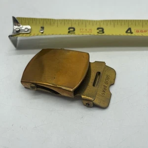Hebilla de cinturón de latón macizo militar vintage de EE. UU. hecha en EE. UU. -B - Imagen 1 de 9