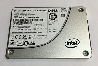 200GB SSD 2.5 6Gb/s SATA Solid State Drive Model SSDSC2BX200G4R DP/N 3481G - Image 1 of 2