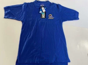VINTAGE St Louis Rams Polo Shirt Size Medium Blue Starter NFL Dream Wear 90s New - Picture 1 of 4
