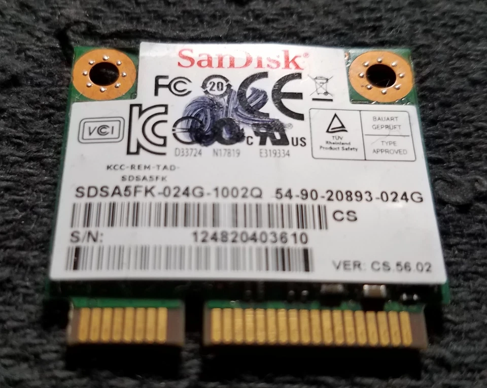 SanDisk 24GB mSATA mini SSD - SDSA5FK-024G - Image 1 of 1